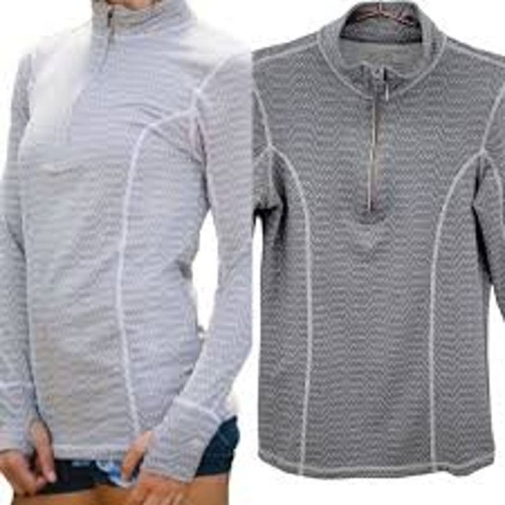 Albion Grey Zig Zag 1/4 Zip Pullover Sz. XS